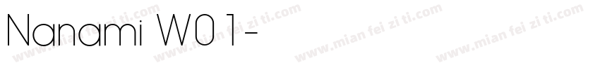 Nanami W01字体转换